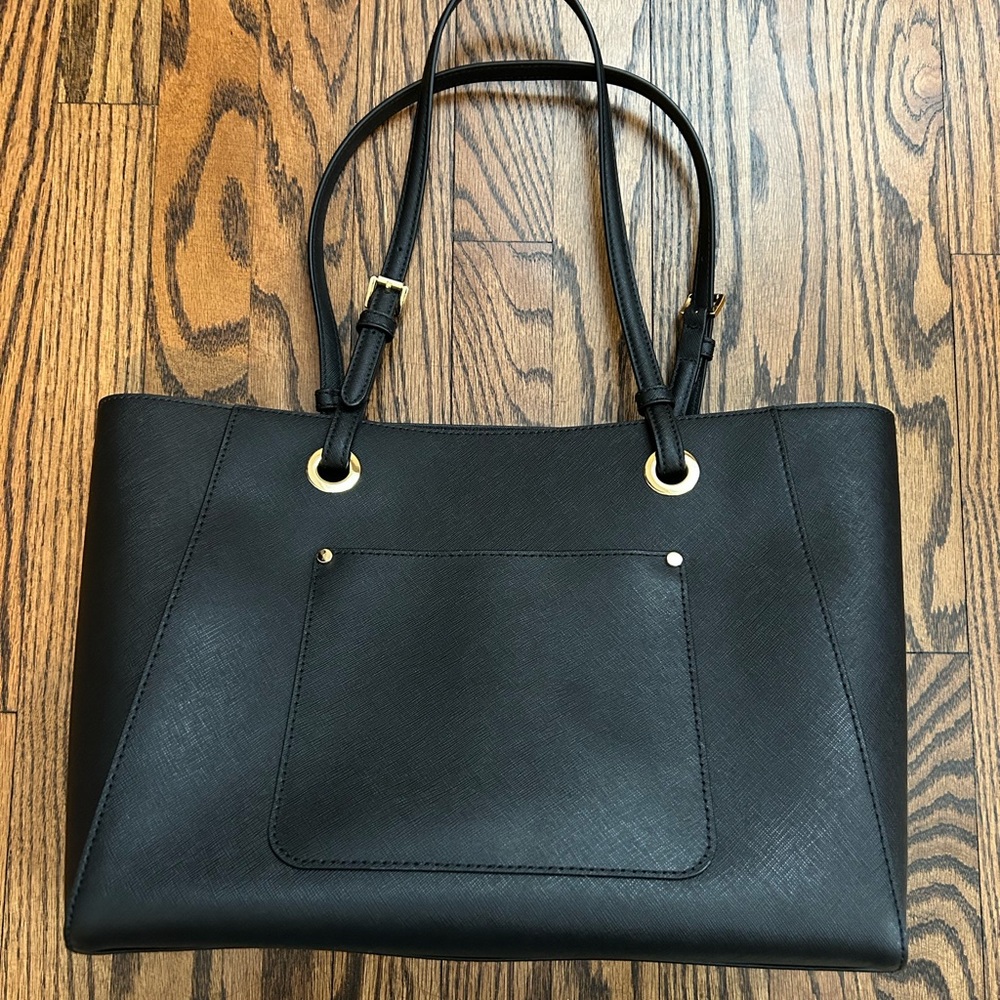 Michael Kors Walsh Medium Saffiano Leather Black Tote - Picture 6 of 12